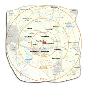 plaatsen rondom Froombosch